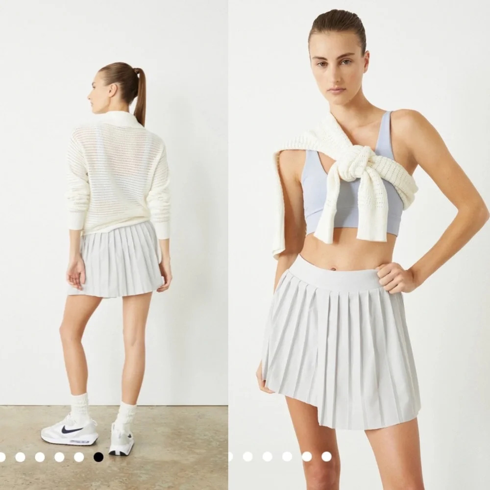 Varley Light Gray Mini Skirt